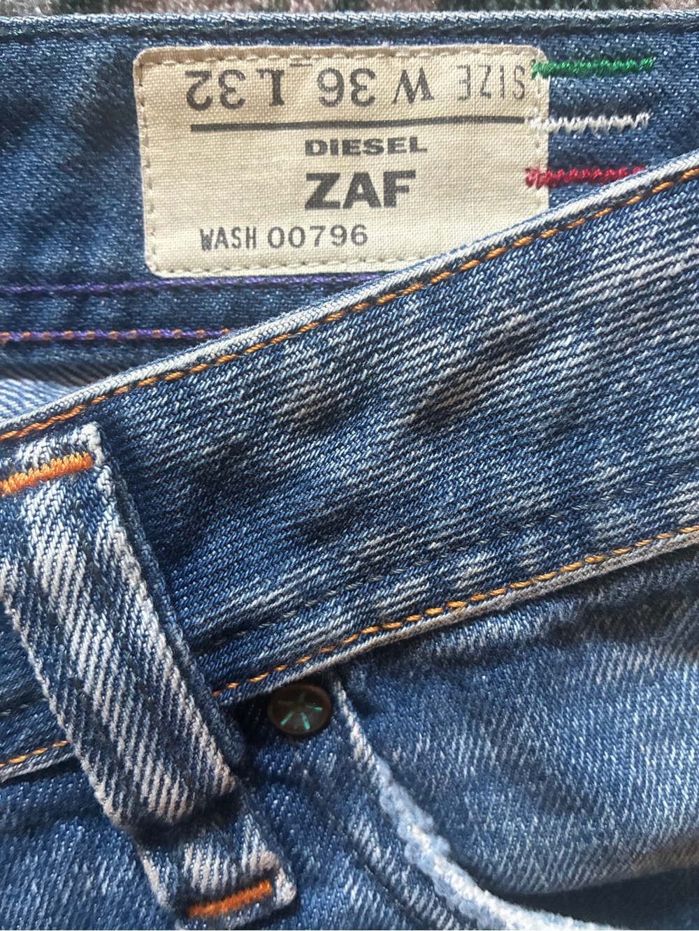 Diesel Zaf Men's Blue Denim Jeans